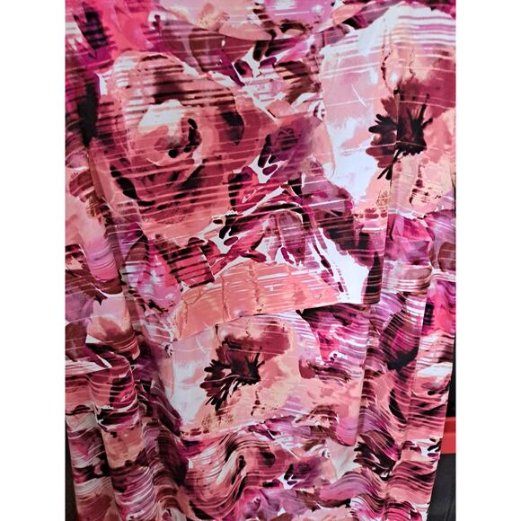 Connected Apparel Short Sleeve Pink Floral Dress Size 18W - Picture 4 of 9